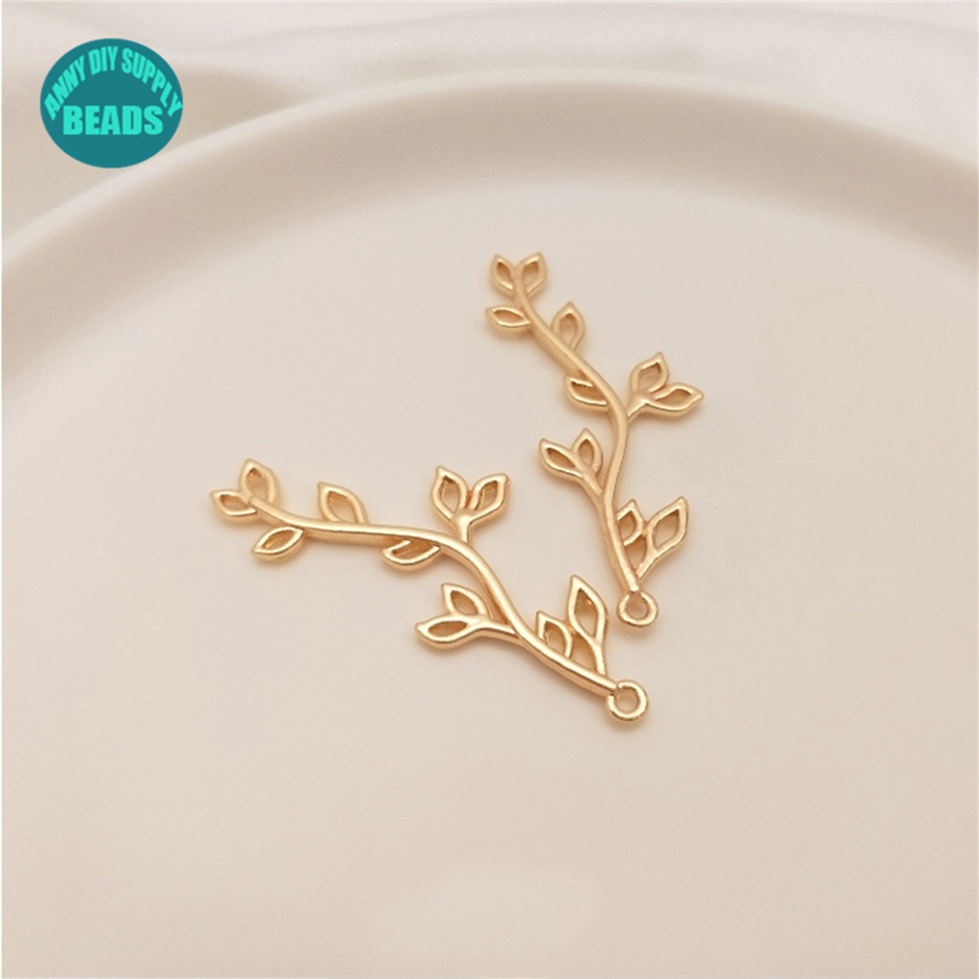 14k Real Gold Plated Brass Leaf Connector,Leaf Charm,Bracelet Charms,Gold  Leaf,Charms Bulk – Annies little things