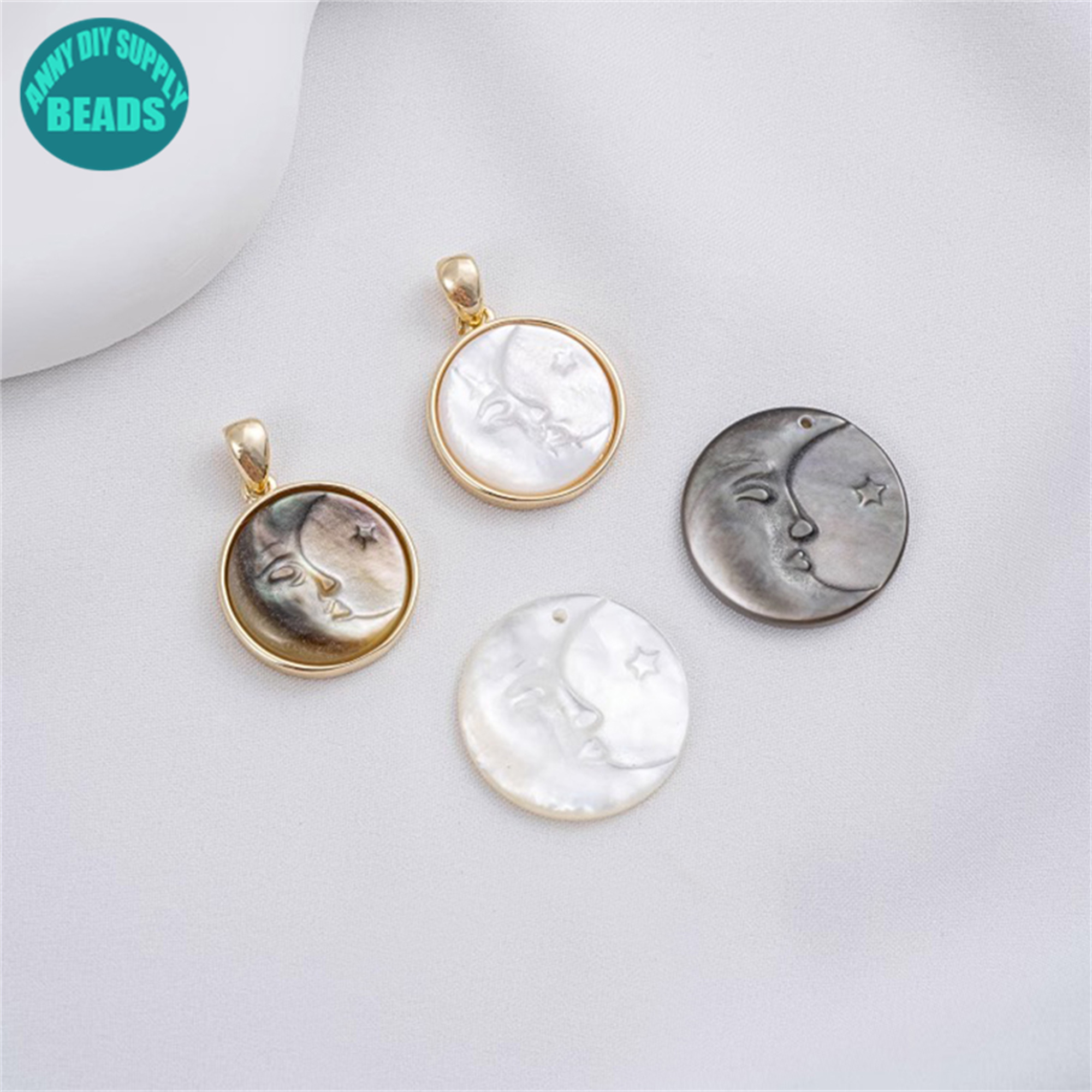 14k Gold Plated Moon Face Charm Pendant,Star Charm,jewelry charms,crescent  moon Charm,gold moon charm,Shell Carved Moon Star Charm – Annies little  things